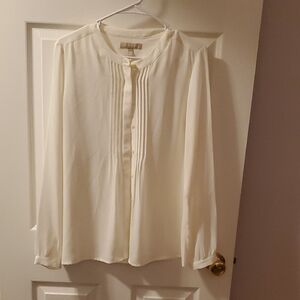 Banana Republic Ivory Button-Up Blouse